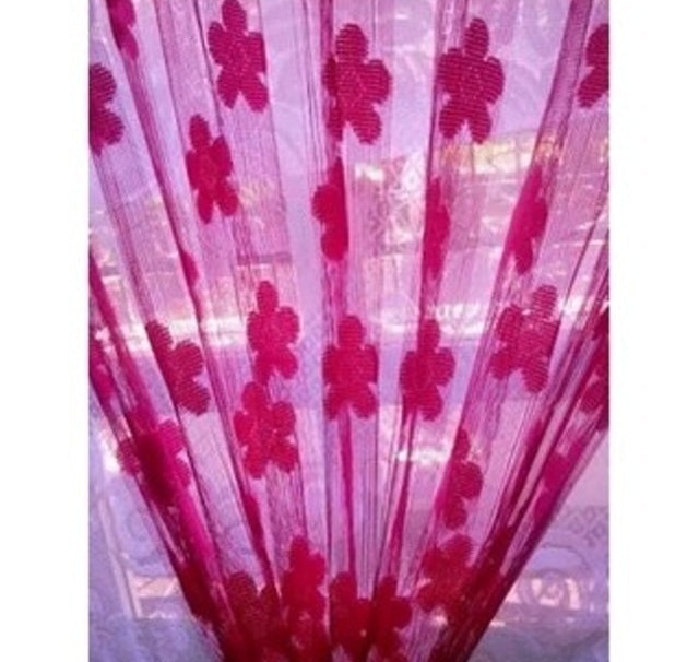 Tirai Benang Motif Bunga Sakura 1